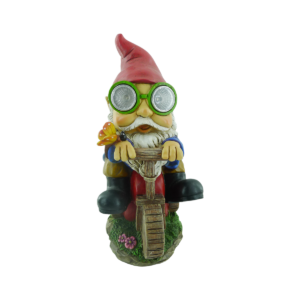 Garden Gnome with Solar-Powered Light up Eyes
