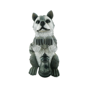 Cross Border Blockbuster Resin Handicraft Simulation Method Fighting Sitting Posture Dog Garden Landscape Pet Decoration