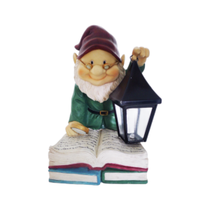 Custom New White Beard Dwarf Old Man Resin Crafts Gnome Lawn Figurine,Gnome Reading a Book Statue for Christmas Garden Decoration