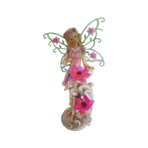 Colorful Wings Flower Fairy Garden Decoration Outdoor Figurines Patio Lawn Porch Spring Gifts Solar Garden & Home Decor Resin Crafts