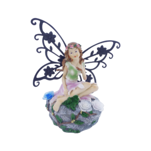Wings Flower Fairy Garden Decoration Outdoor Figurines Patio Lawn Porch Spring Gifts Home Decor Resin Crafts Ornaments